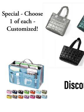 SPECIAL COMBO - YOU CHOOSE - Pick 1 Tote and 1 Organizer - NWT - GIFT BOX